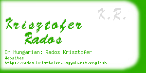 krisztofer rados business card